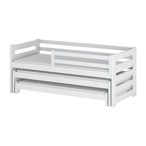 Biela detská posteľ s výsuvným lôžkom 90x200 cm Rico - Lano Meble