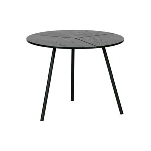 Čierny konferenčný stolík WOOOD Rodi, ⌀ 48 cm