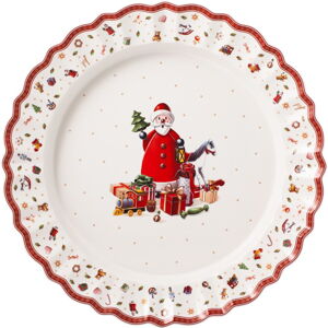 Biely porcelánový tanier s vianočným motívom Villeroy & Boch, ø 45 cm