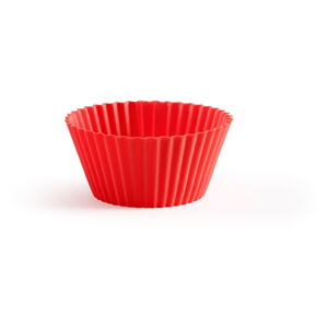 Súprava 12 červených silikónových košíkov na muffiny Lékué Single, ⌀ 7 cm