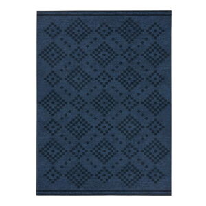Tmavomodrý dvojvrstvový koberec Flair Rugs MATCH Eve Trellis, 120 x 170 cm