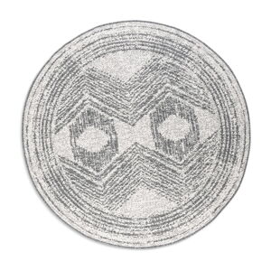 Sivý/krémovobiely okrúhly vonkajší koberec ø 200 cm Gemini – Elle Decoration