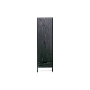 Čierna šatníková skriňa z jaseňového dreva 60x210 cm Silas – WOOOD