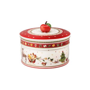 Červeno-biela porcelánová nádoba na potraviny Villeroy & Boch, ø 17,5 cm