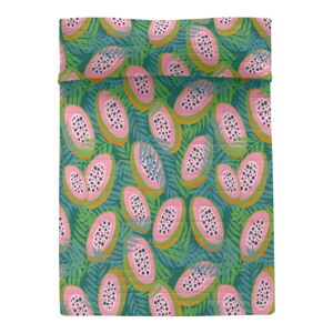 Zelený/ružový prešívaný pléd 270x260 cm Papaya – Aware