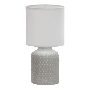 Sivá stolová lampa s textilným tienidlom (výška  32 cm) Iner – Candellux Lighting