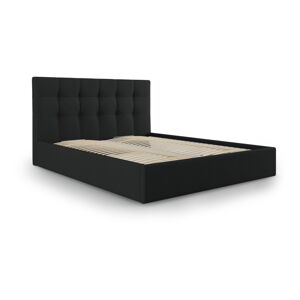 Čierna dvojlôžková posteľ Mazzini Beds Nerin, 160 x 200 cm