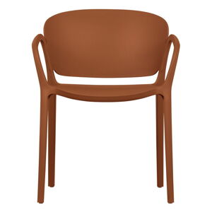 Plastová jedálenská stolička v tehlovej farbe Bent – WOOOD