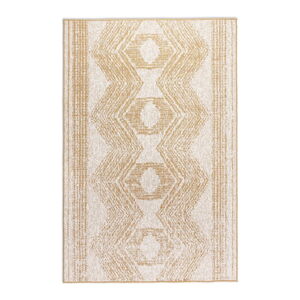 Okrovožltý/krémovobiely vonkajší koberec 80x150 cm Gemini – Elle Decoration