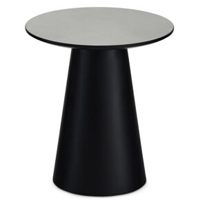 Čierny/svetlosivý konferenčný stolík s doskou v dekore mramoru ø 45 cm Tango – Furnhouse