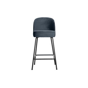 Modrá zamatová barová stolička 89 cm Vogue – BePureHome