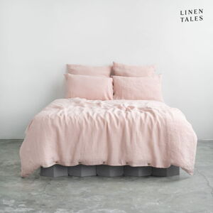 Svetlo ružové ľanové obliečky na jednolôžko 135x200 cm - Linen Tales