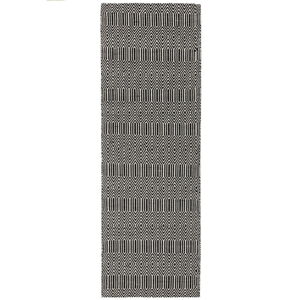Čierny vlnený koberec behúne 66x200 cm Sloan – Asiatic Carpets