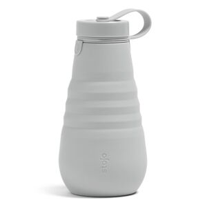 Sivá skladacia fľaša Stojo Bottle Cashmere, 590 ml