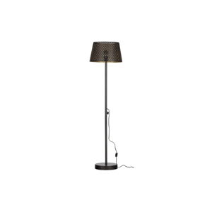 Čierna stojacia lampa WOOOD Kars, ø 42 cm