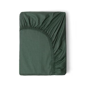 Tmavozelená elastická plachta z bavlneného saténu HIP, 180 x 200 cm