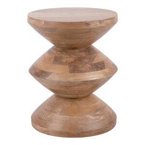 Okrúhly odkladací stolík z mangového dreva ø 35 cm Totem – Leitmotiv