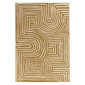 Okrovožltý vlnený koberec 160x230 cm Reef – Asiatic Carpets