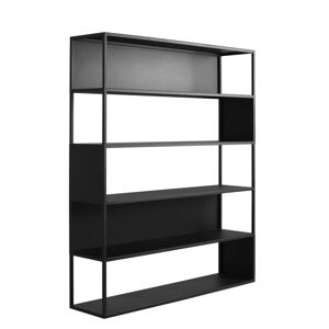 Čierna knižnica CustomForm Hyller, 150 × 180 cm