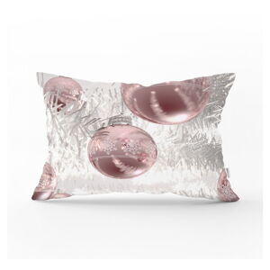 Vianočná obliečka na vankúš Minimalist Cushion Covers Pinkish Ornaments, 35 x 55 cm