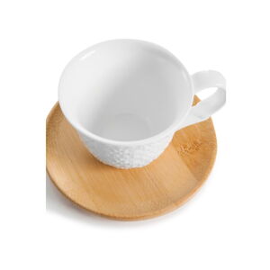 Hnedé porcelánové šálky v súprave 2 na espresso 100 ml Flo - Bambum