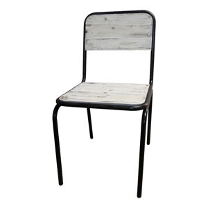 Biela jedálenská stolička z jedlového dreva Industrial – Antic Line