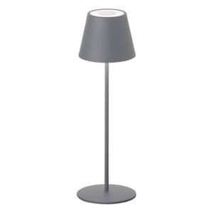 Šedá LED stmievateľná stolná lampa so senzorom pohybu as kovovým tienidlom (výška 38 cm) Consenza - Fischer & Honsel