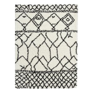 Čierno-biely koberec Think Rugs Scandi Berber, 160 x 220 cm