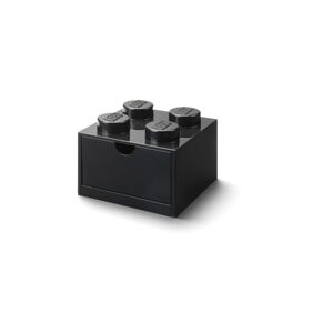 Čierny stolový box so zásuvkou LEGO® Brick, 15,8 x 11,3 cm