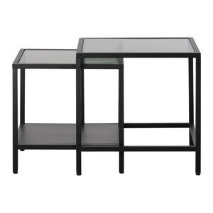 Sklenené odkladacie stolíky v súprave 2 ks 50x50 cm Bronco – Unique Furniture