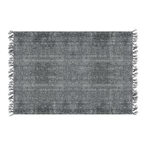 Čierny bavlnený koberec PT LIVING Washed, 140 × 200 cm