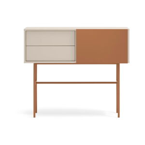 Konzolový stolík v tehlovej farbe/svetlosivý 35x110 cm Nube – Teulat