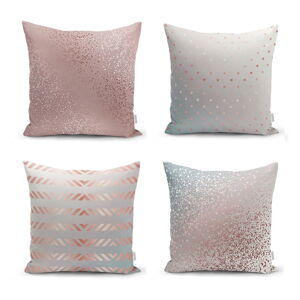 Súprava 4 obliečok na vankúše Minimalist Cushion Covers All About Pastel, 45 x 45 cm