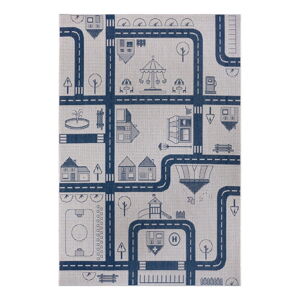 Modrý detský koberec Ragami City, 120 x 170 cm