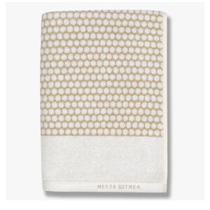 Bielo-béžové bavlnené uteráky v sade 2 ks 40x60 cm Grid - Mette Ditmer Denmark