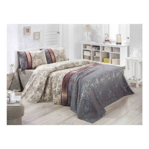 Ľahká prešívaná bavlnená prikrývka cez posteľ Carro Gris, 140 × 200 cm