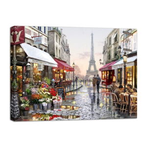 Obraz Styler Canvas Watercolor Paris I, 85 × 113 cm