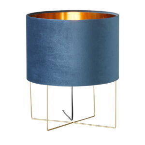 Modrá stolová lampa Fischer & Honsel Aura, výška 43 cm