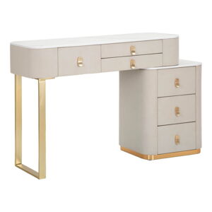 Béžový/v zlatej farbe konzolový stolík 40x120 cm Beauty – Mauro Ferretti