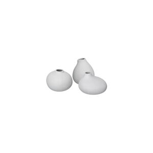 Svetlosivé porcelánové súprava váz 3 ks (výška  9 cm) Nona – Blomus