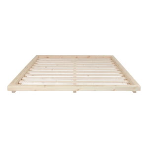 Posteľ z borovicového dreva v prírodnej farbe Karup Design Dock Natural, 160 × 200 cm