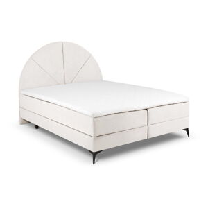 Béžová boxspring posteľ s úložným priestorom 180x200 cm Sunset - Cosmopolitan Design