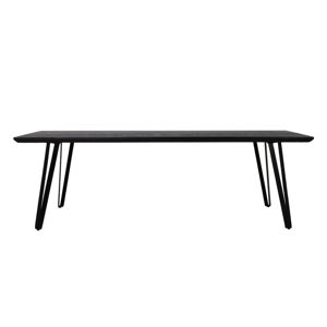 Čierny jedálenský stôl s doskou z dubového dreva 100x240 cm Mylau – Light & Living
