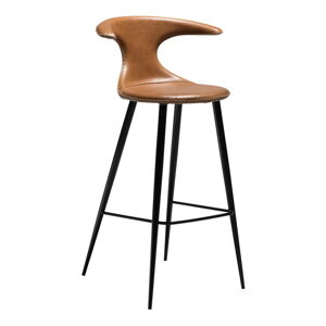 Hnedá barová stolička z imitácie kože DAN-FORM Denmark Flair, výška 100 cm