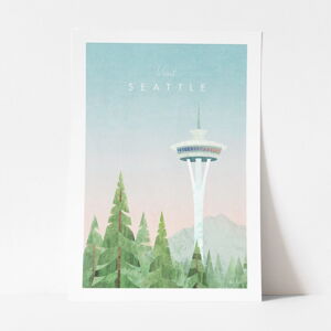 Plagát Travelposter Seattle, A3