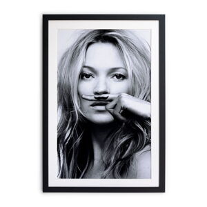 Čierno-biely plagát Little Nice Things Kate Moss, 40 x 30 cm
