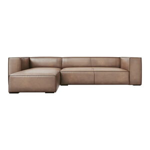 Svetlo hnedá kožená rohová pohovka (ľavý roh) Madame - Windsor & Co Sofas