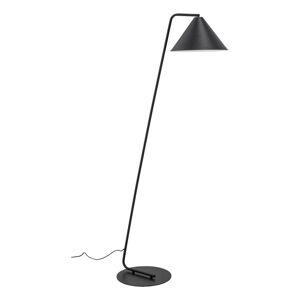 Čierna stojacia lampa s kovovým tienidlom (výška  165 cm) Latisha – Bloomingville