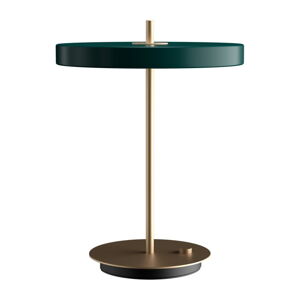 Tmavozelená LED stolová lampa so stmievačom s kovovým tienidlom (výška  41,5 cm) Asteria Table – UMAGE