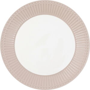 Bielo-ružový keramický tanier Green Gate Alice, ø 23 cm
